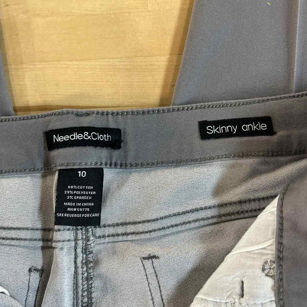 Needle&Cloth Size 10 Gray Preloved Pants