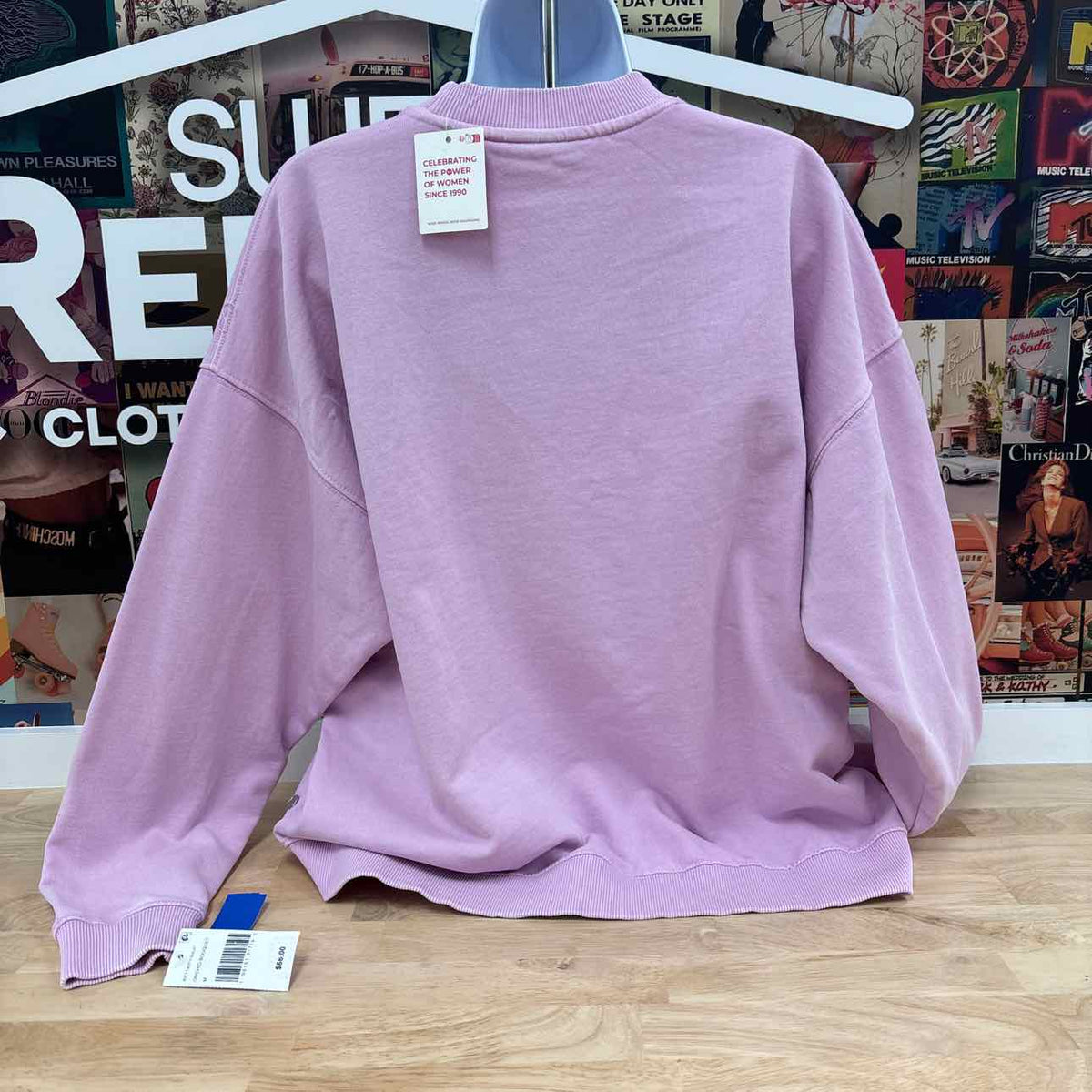 Roxy Line-Up Embroidered Heart Oversize Graphic Sweatshirt