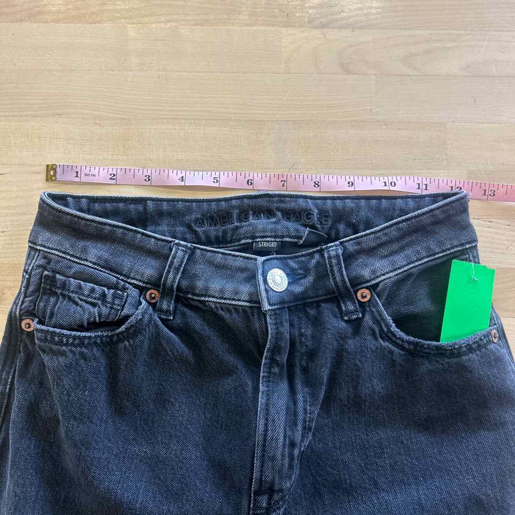 American Eagle Size 000 Black Denim Preloved Jeans