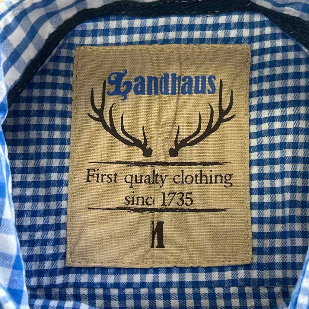 Landhaus Size M Blue White Preloved Button Down LS