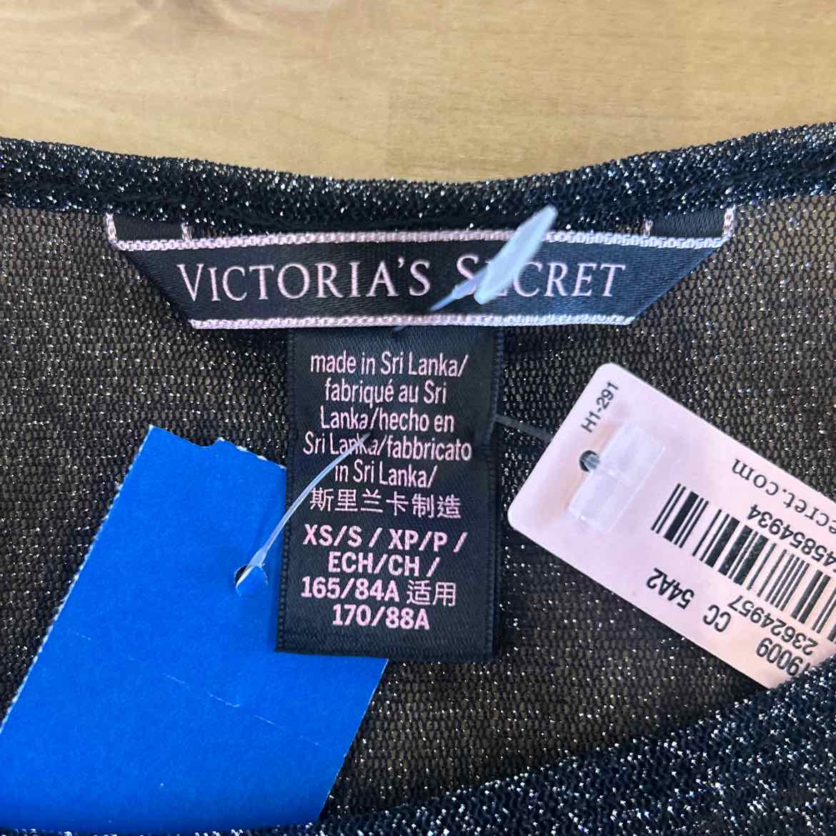Victoria Secret Size XS Black Mesh Preloved Longsleeve
