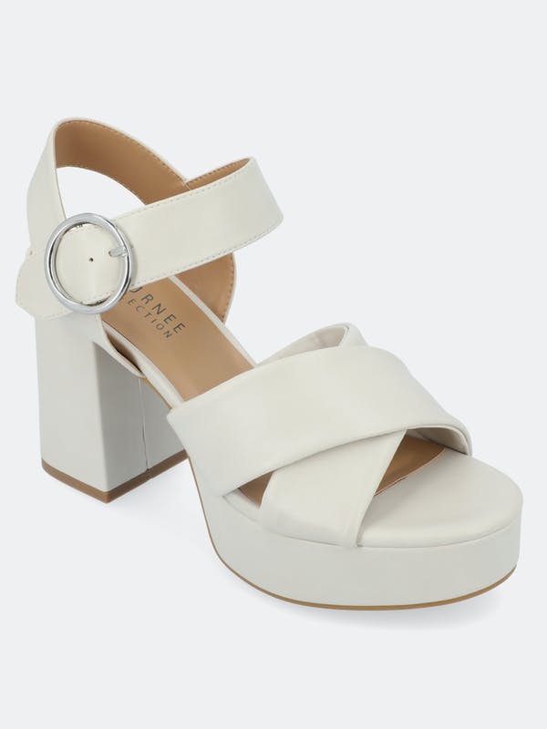 Journee Collection Shoe Size 8.5 White Heels