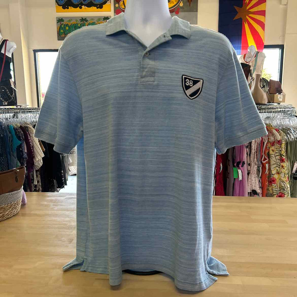 Cremieux Size L Blue Preloved MENS Polo