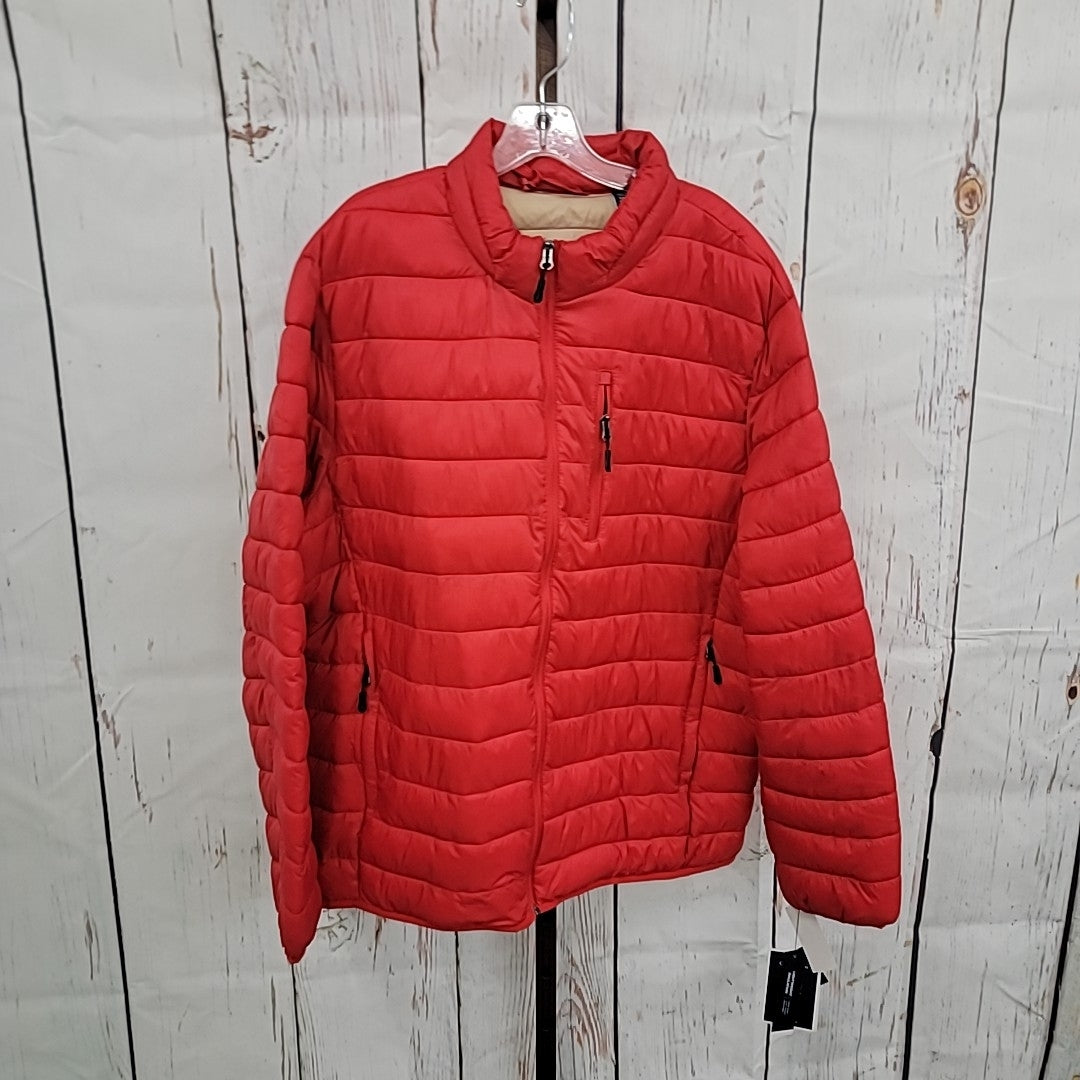 Club Room Size XXL Red Quilted Packable Puffer Jacket NWT