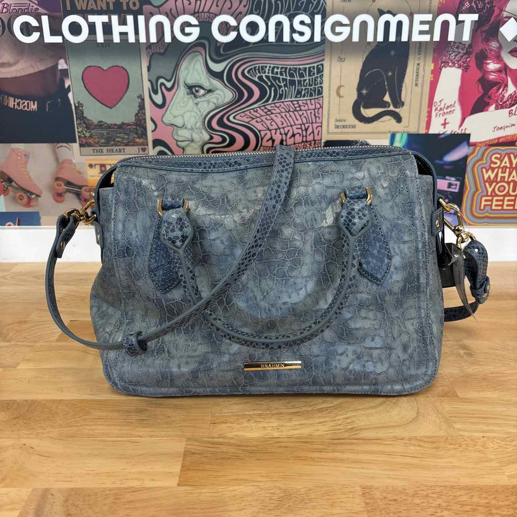 Brahmin Blue Preloved Handbag