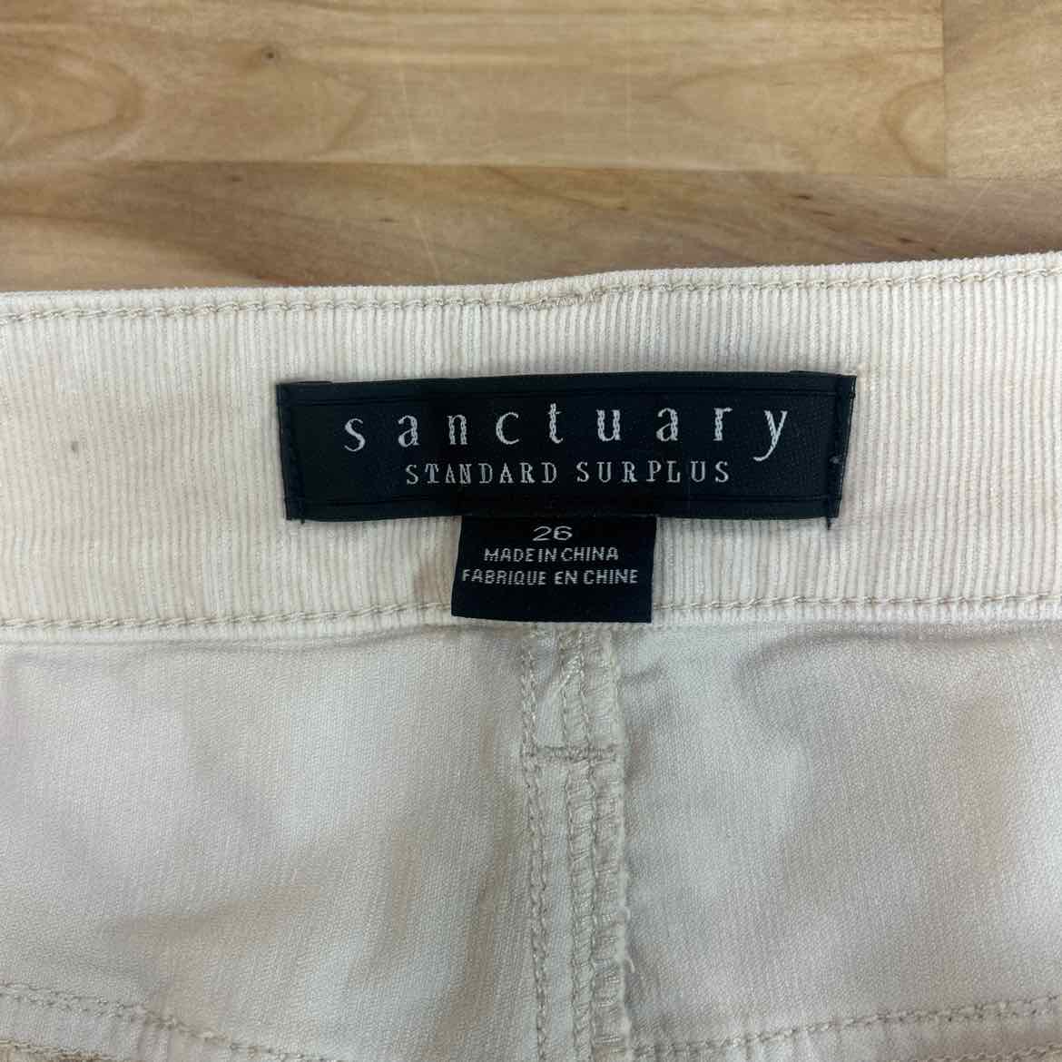 Santuary Size 26 Green Corduroy Pants