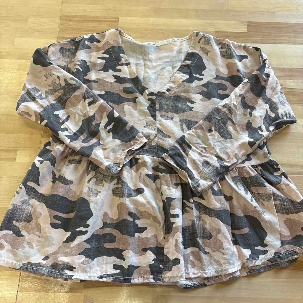 Made In Italy Size XXL Pink Long Sleeve