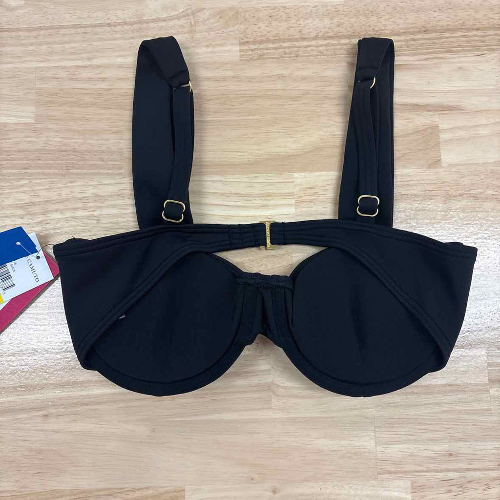 Vince Camuto Size M Underwire Bikini Top - Black