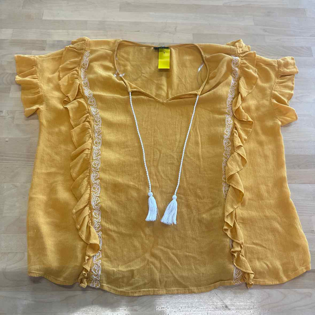 a.n.a Size XXL Yellow Blouse