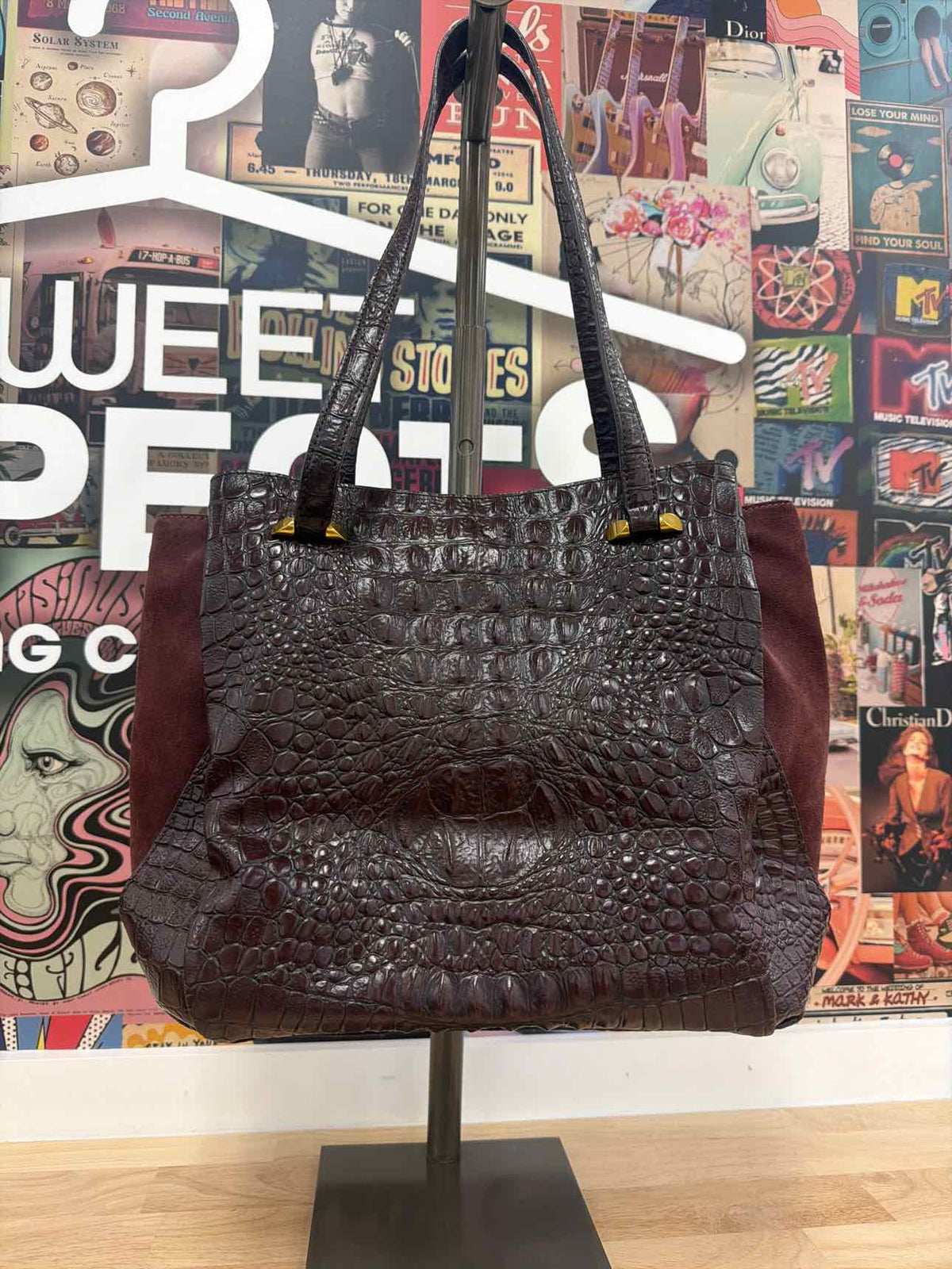 ORYANY Burgundy Leather New Handbag