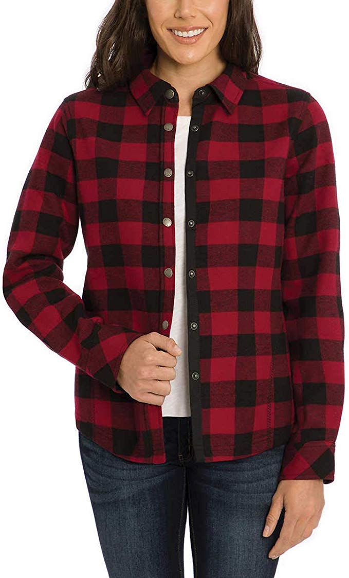 Orvis Women's Fleeced Lined Flannel Pinnacle Shirt Jacket