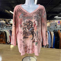 Cactus Bay Size XL Pink Preloved T-Shirt LS