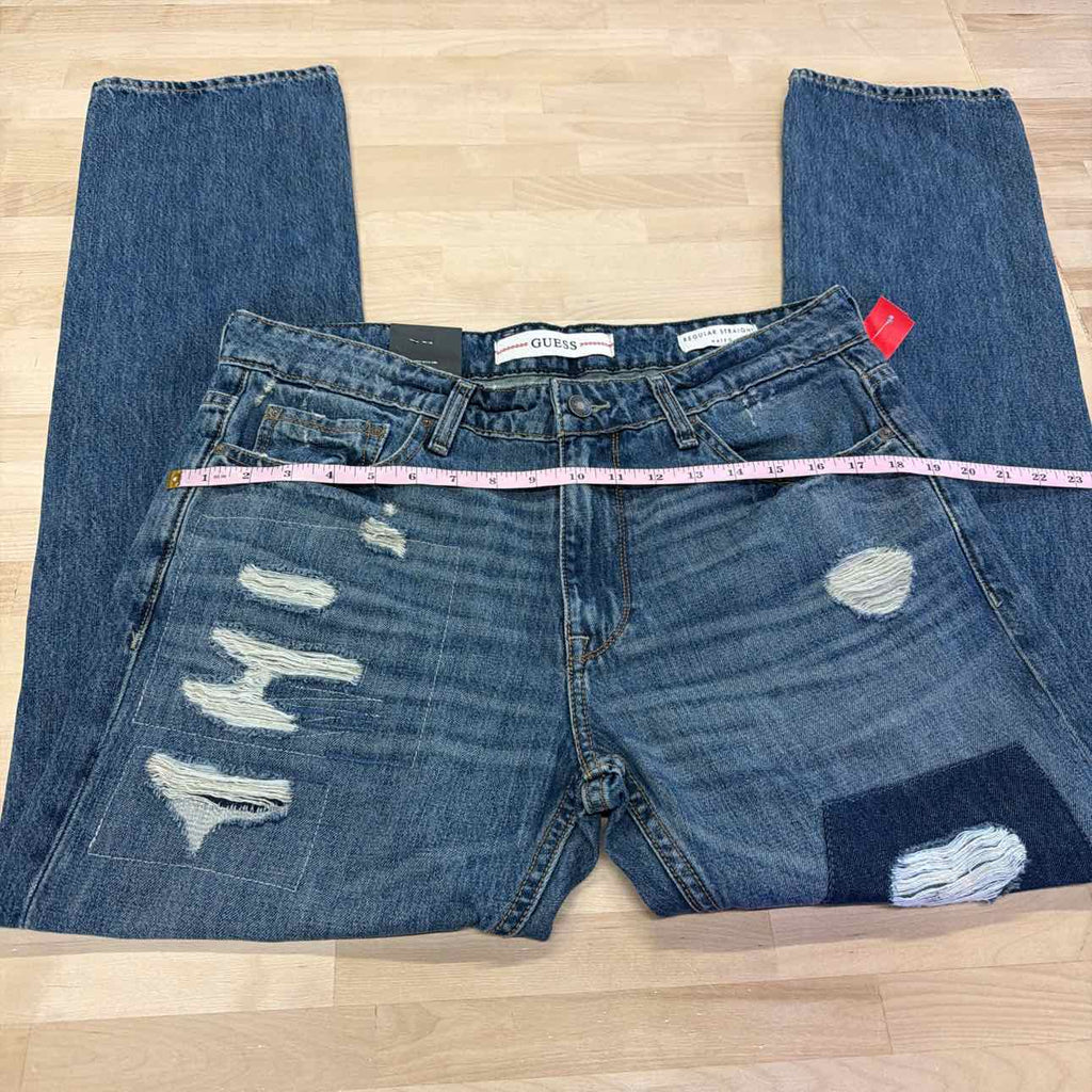 Guess Size 33x32 Blue Denim New Jeans