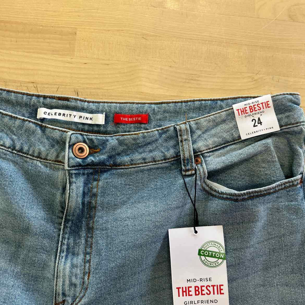 Celebrity Pink Trendy Plus Size Cuffed Girlfriend Jeans - Tide Pool