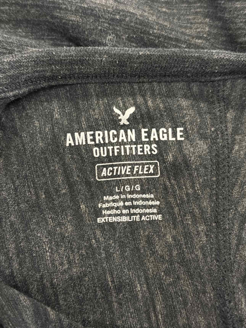 American Eagle Size L Black MENS Long Sleeve Shirt