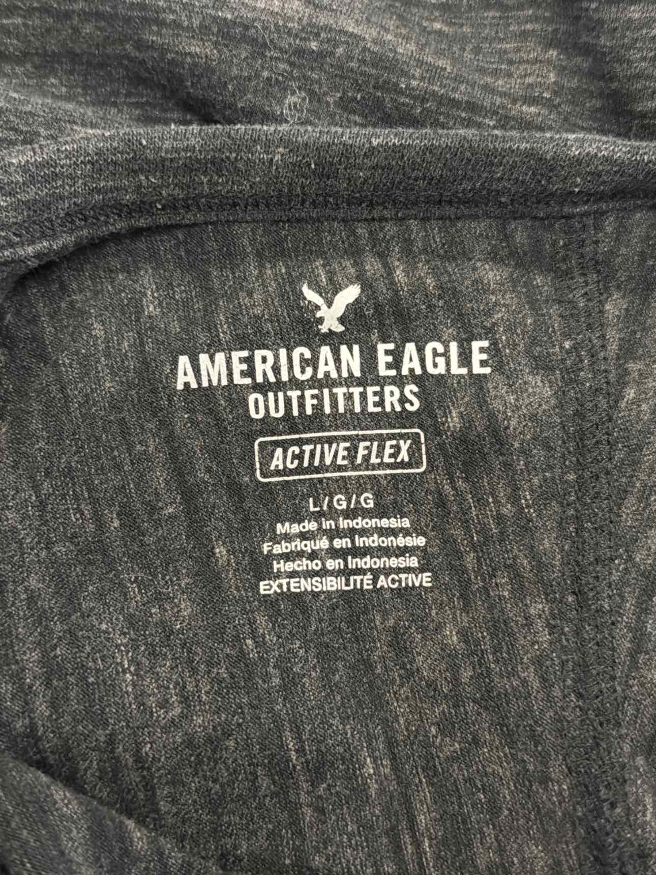 American Eagle Size L Black MENS Long Sleeve Shirt