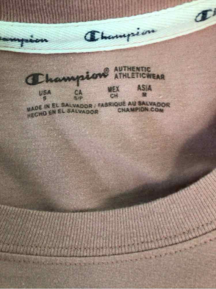 Champion Size S Pale Pink T-shirt
