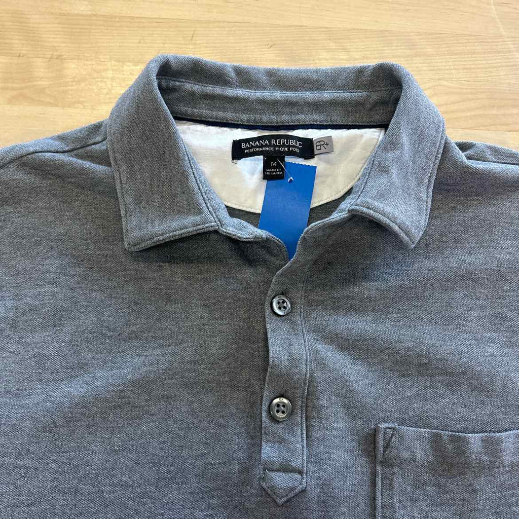 Banana Republic Size M Gray Preloved MENS Polo