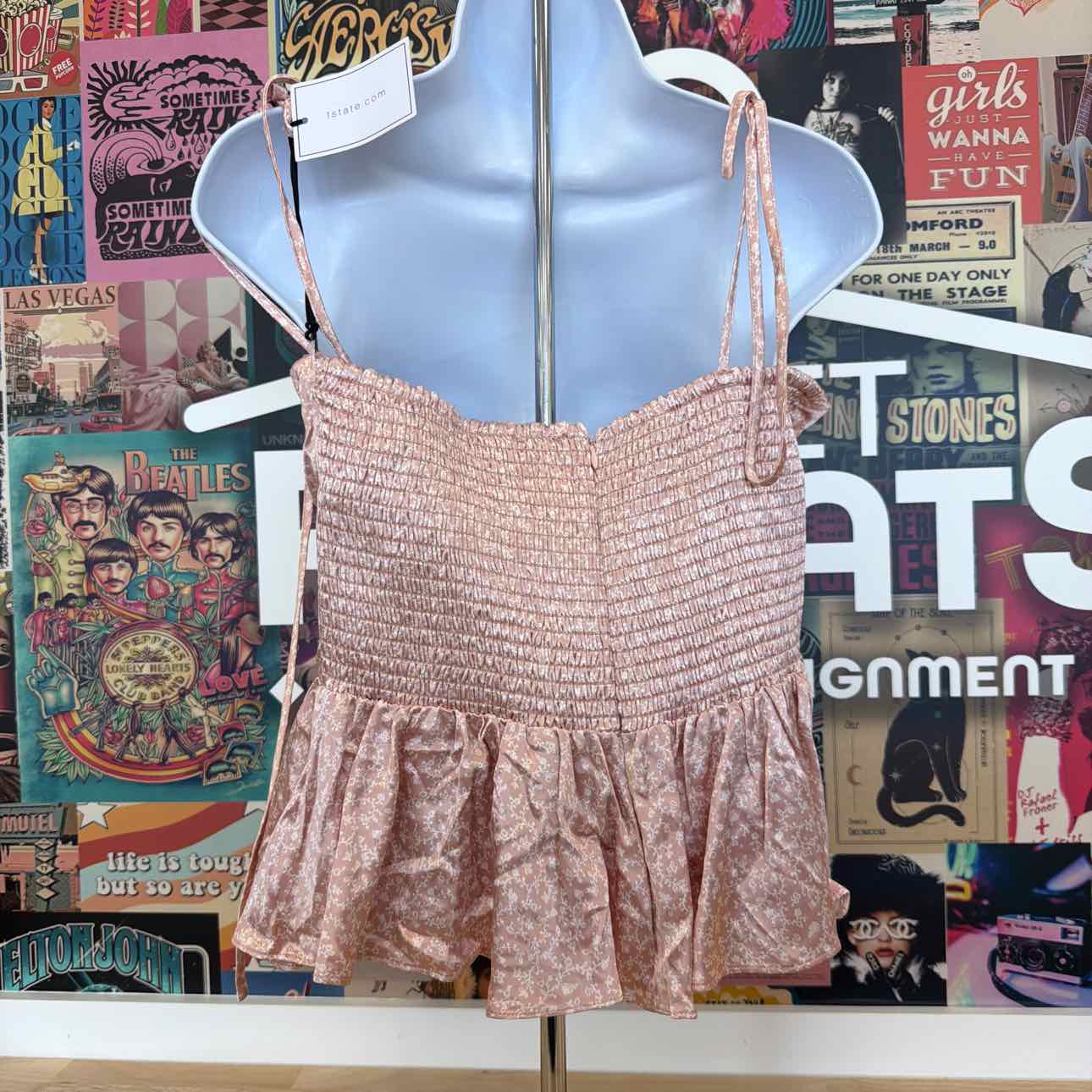 1. State Size L Date Peplum Top L Pink