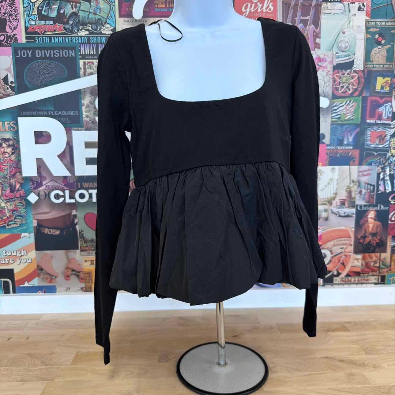 Steve Madden Size M Avielle Top Black