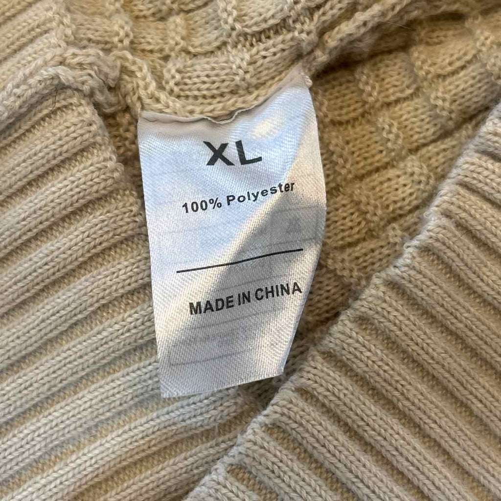 KKXILI Size XL Tan Preloved MENS Sweater