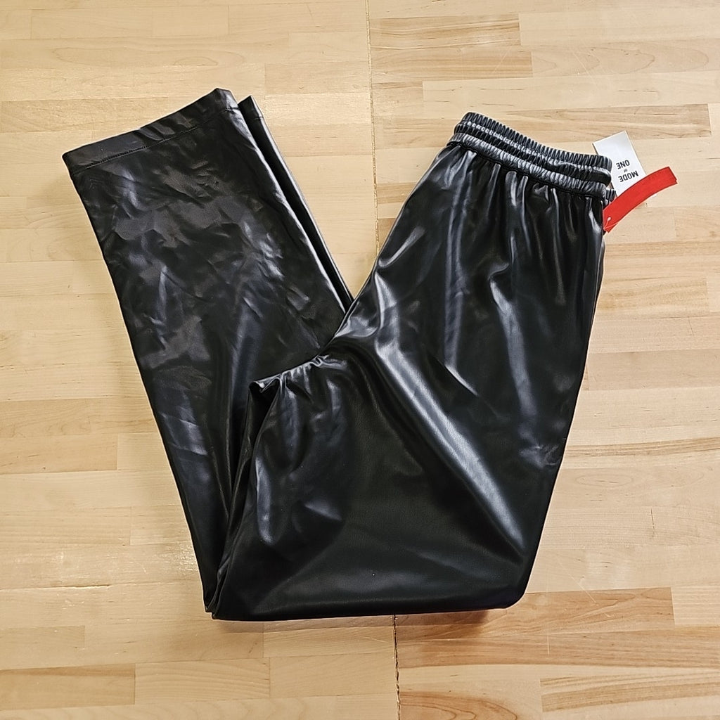 Mode of One Men's Relaxed-Fit Faux-Leather Pull-on Pants