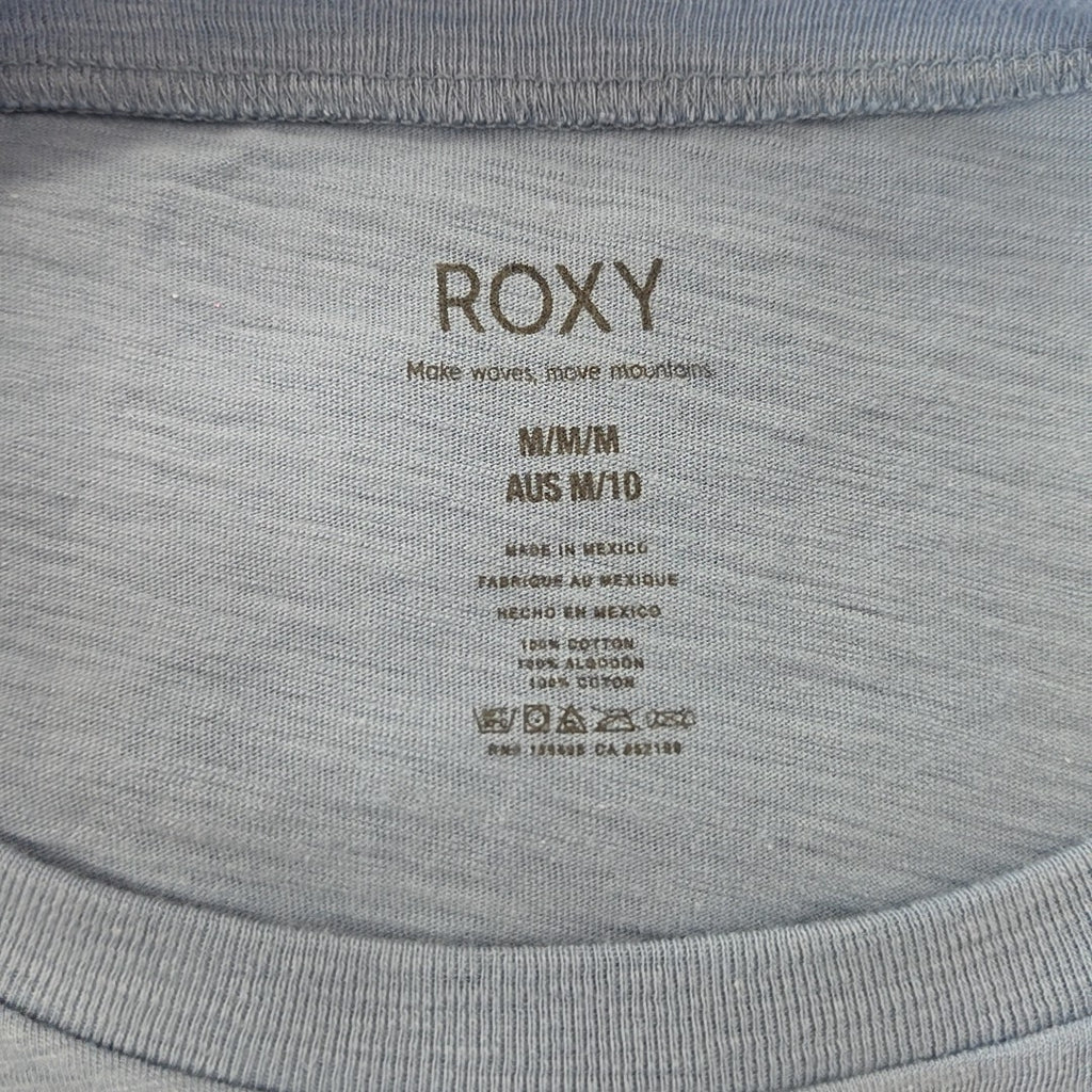 Roxy Size M Infinity Blue Beach Graphic Tee Size Medium