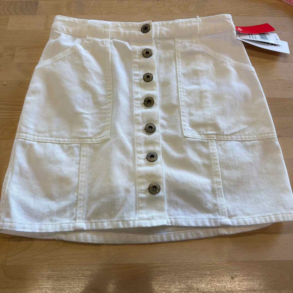 Hurley Juniors' Tracy Button-Front Mini Skirt - White