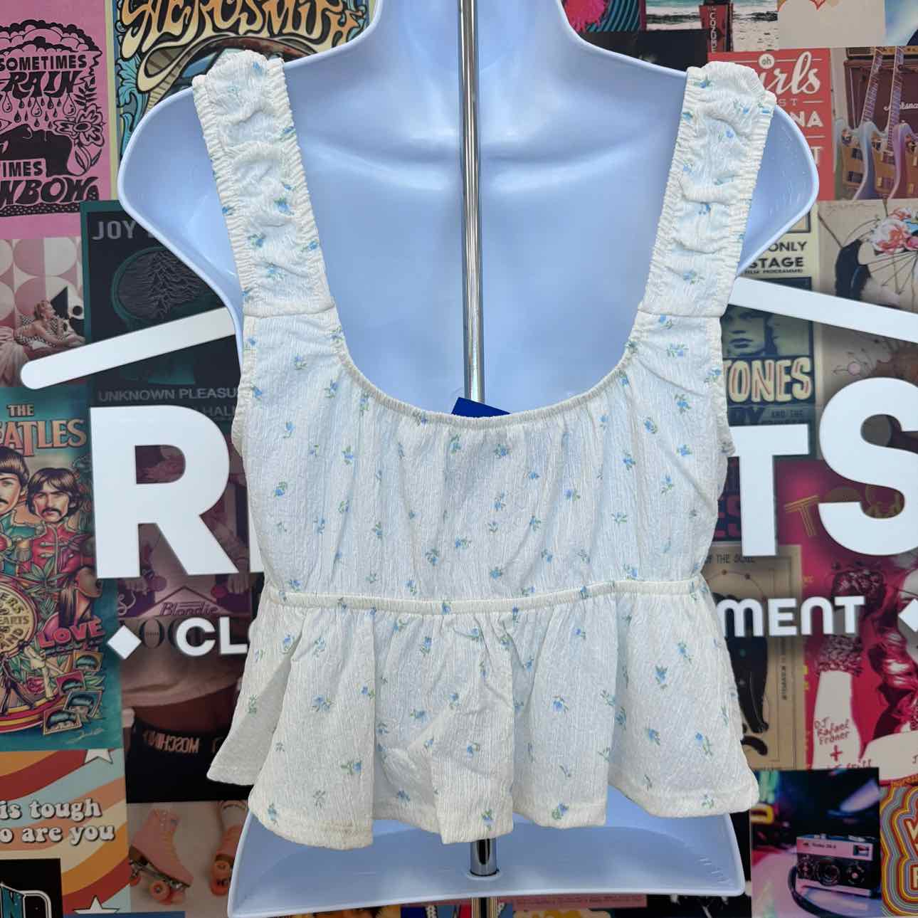 pink rose Size M White Blue New Tank