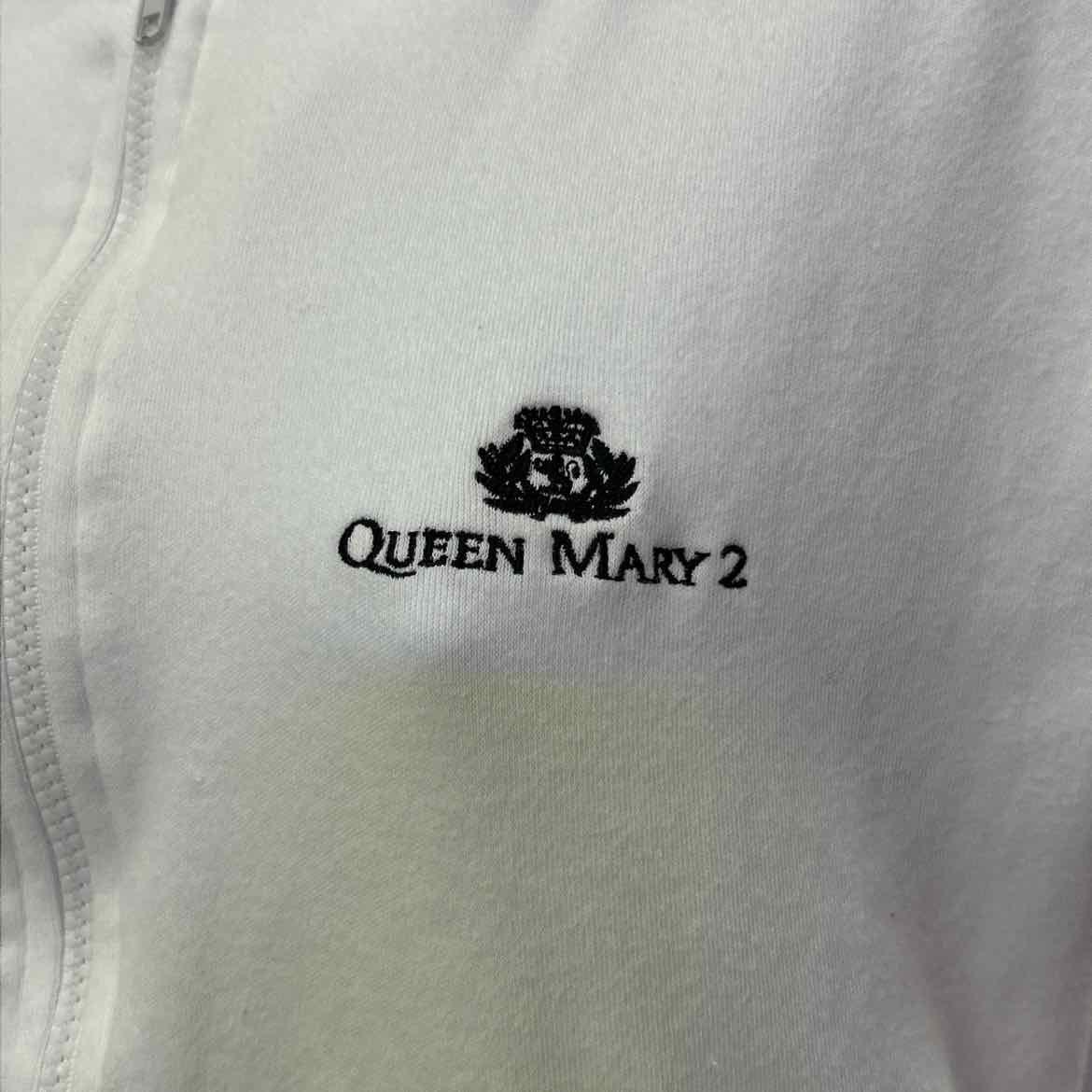 Size L White Used zip up short sleeve