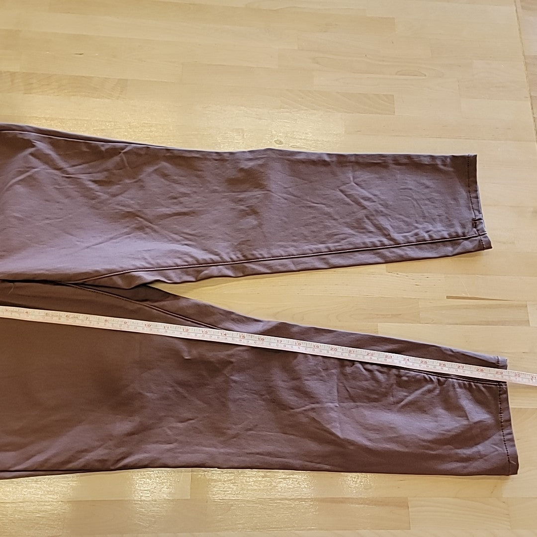 Almost Famous Size 15 Brown  Faux-Leather Exposed-Button High-Rise Skinny Jeans