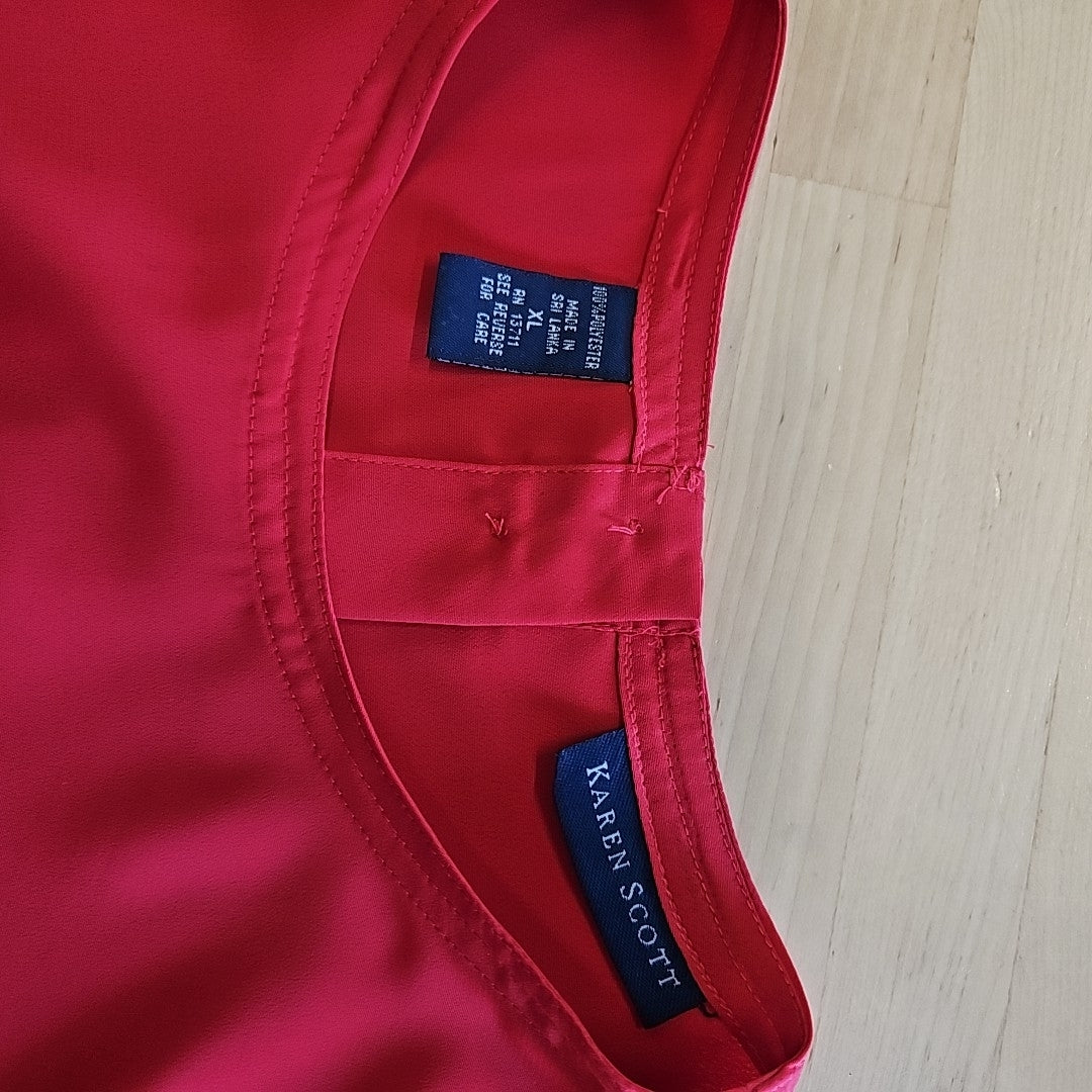 Karen Scott Size XL Red Preloved Sleeveless