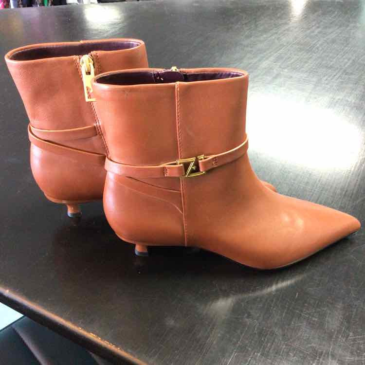 Franco Sarto Shoe Size 6 L-Marnie Tan Leather Bootie