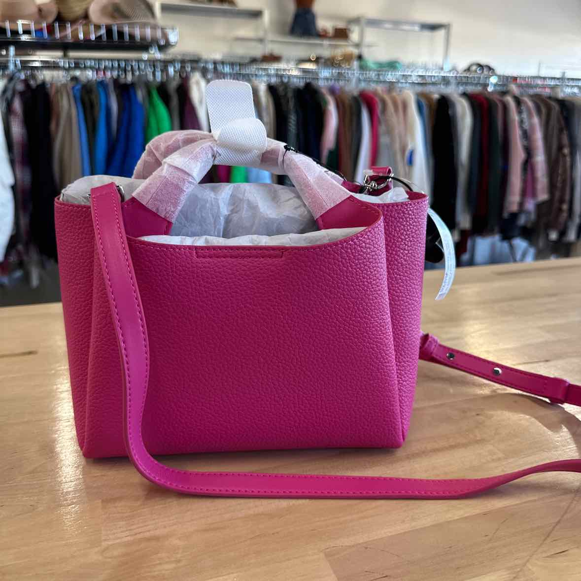 DKNY Willa Mini Satchel Bag Festive Pink