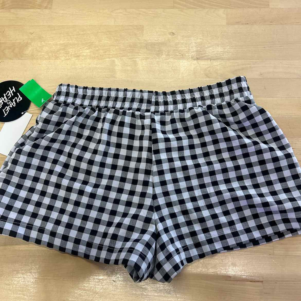Planet Heart Juniors' Gingham Boxer Shorts - Black Beauty - S