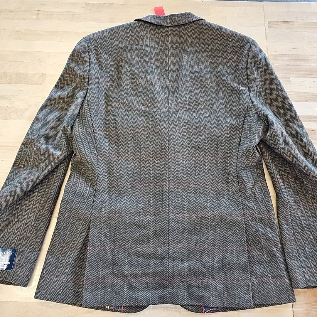Paisley & Gray Mens Slim Fit Tweed Sport Coat Blazer 44 R Hunter Green