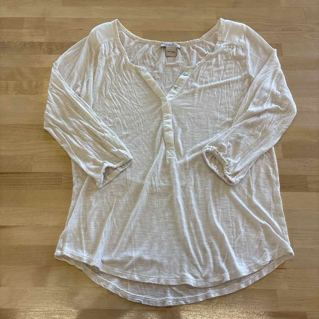 Lucky Brand Size L White Long Sleeve