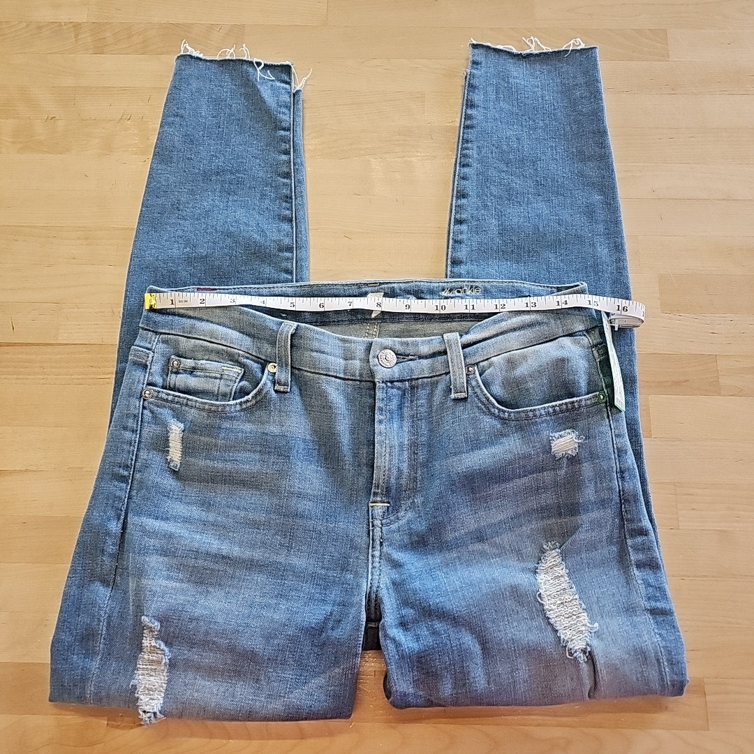 7 for all mankind Size 28 Blue Denim Preloved Jeans