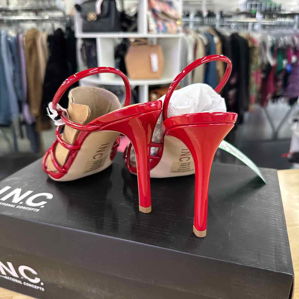 I.n.c. International Concepts Women's Ginny Strappy Stiletto Sandals - Red - 9