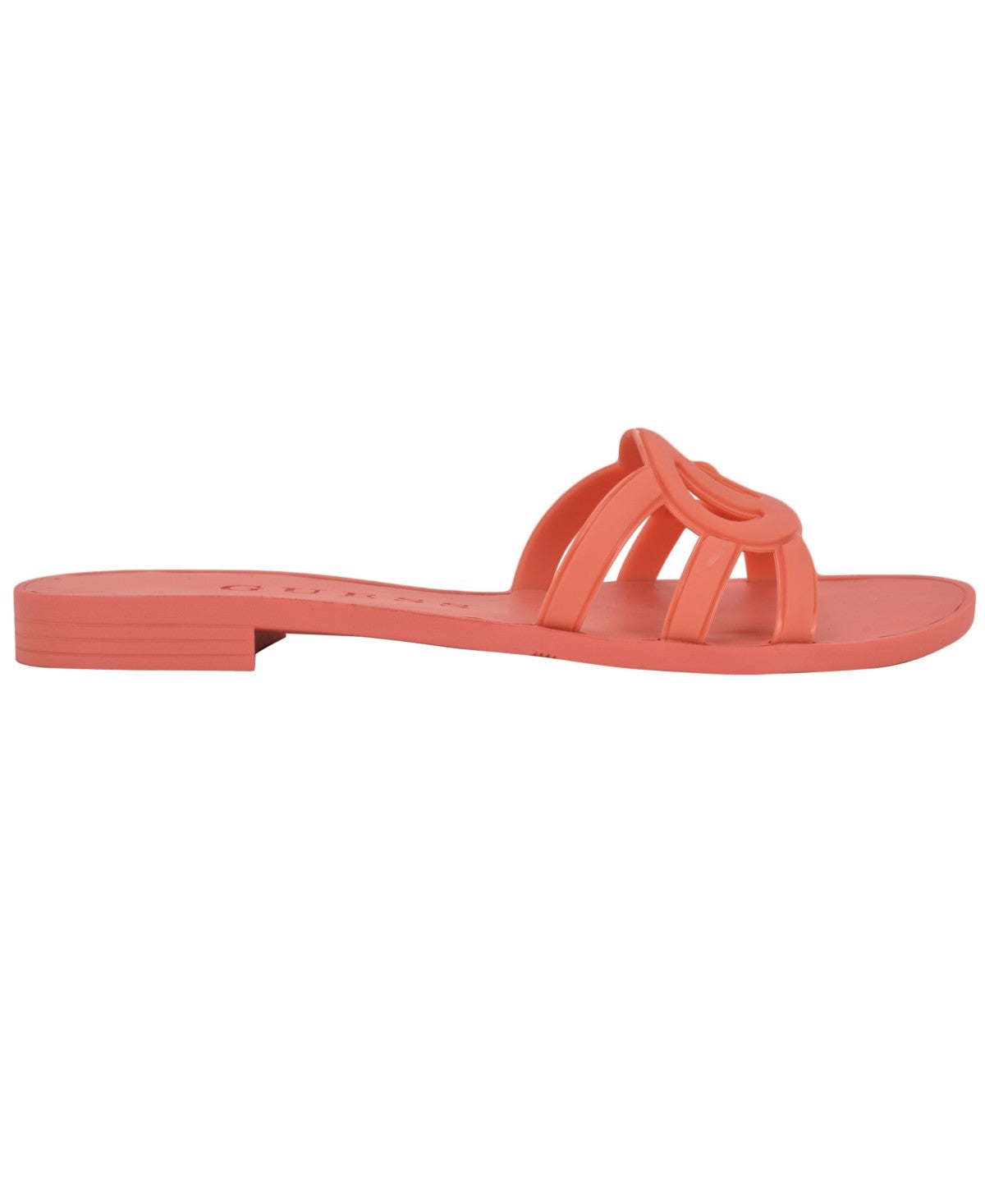 Guess Women's Elyho Logo Cutout Flat Jelly Sandals - Coral