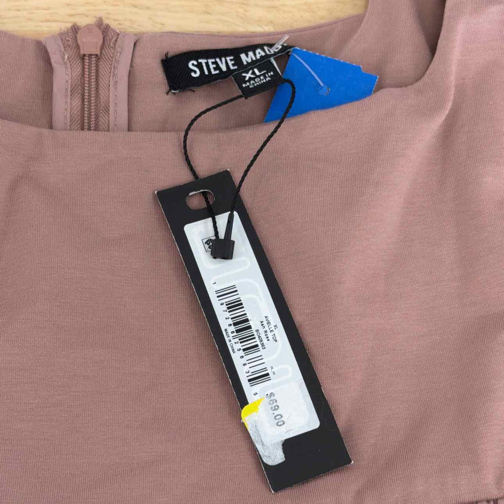 Steve Madden Size XL Avielle Long-Sleeve Peplum Top