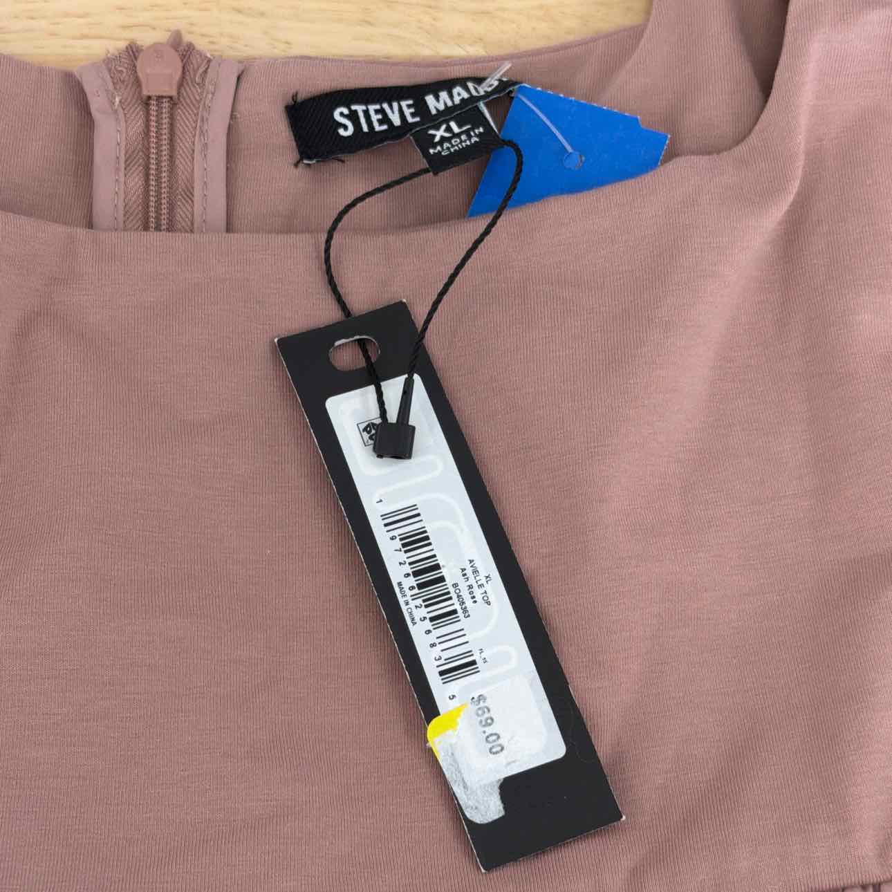 Steve Madden Size XL Avielle Long-Sleeve Peplum Top