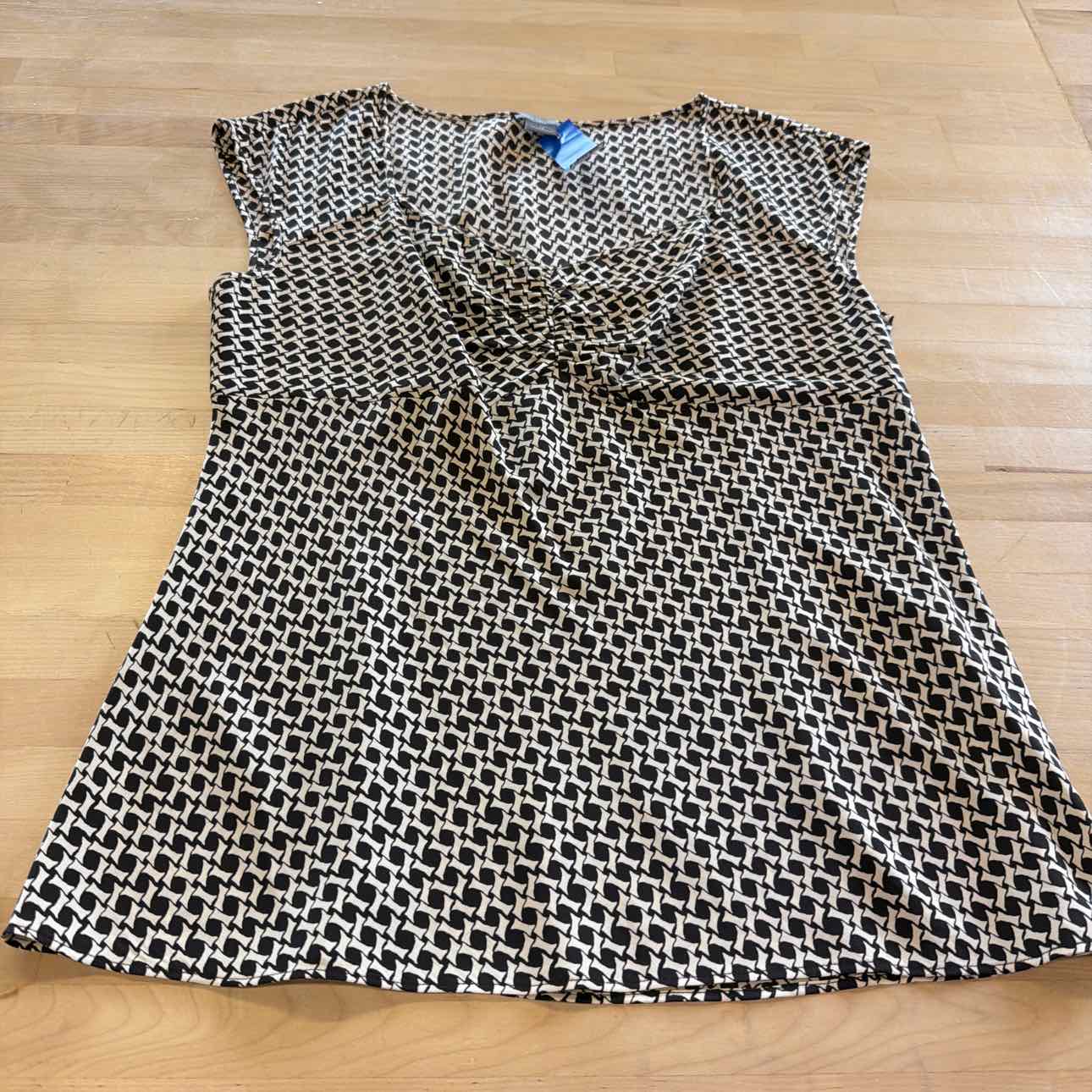 Ann Taylor Size 14 Black Tan Sleeveless