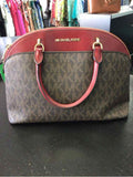 Michael Kors Maroon/Brown Handbag