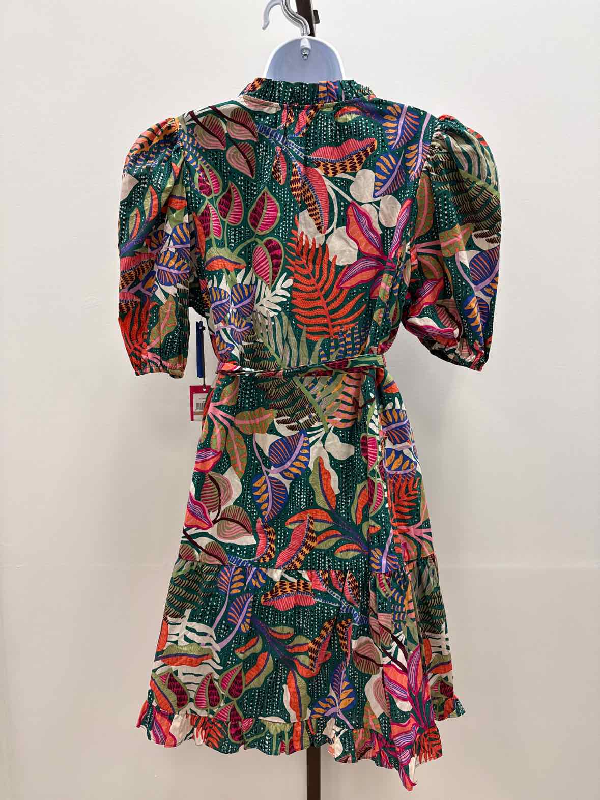 Vince Camuto Size 12 Green & Orange Floral New Dress