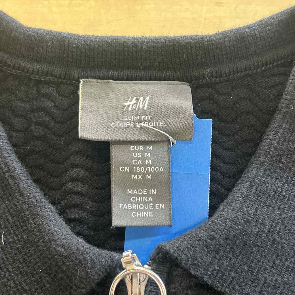H&M Size M Black Preloved MENS Polo