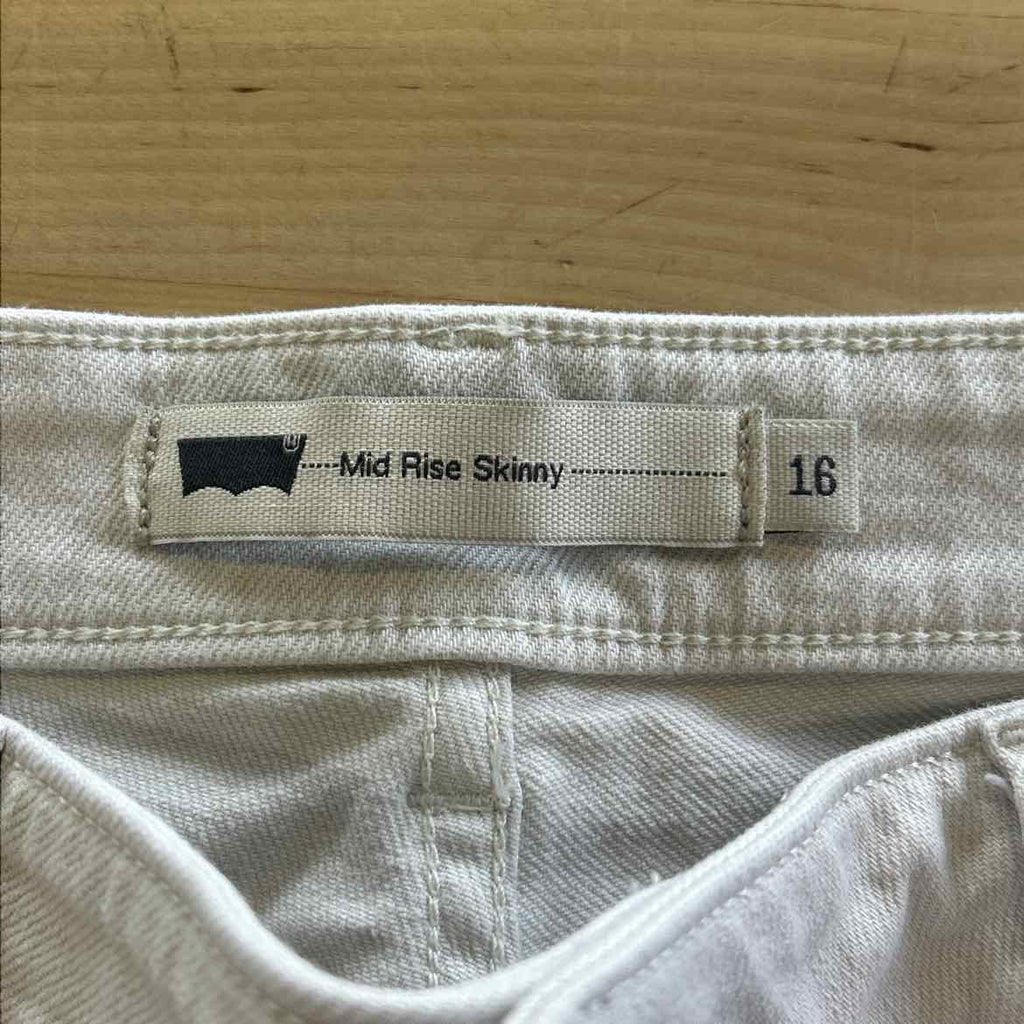 Levi's Size 16 Cream Preloved Jeans