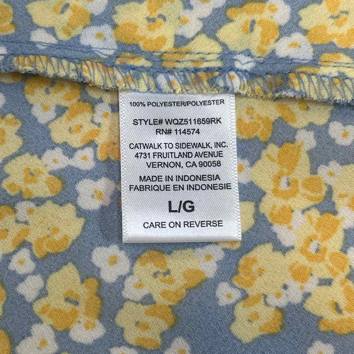 Pleione Size L Yellow Preloved Sleeveless