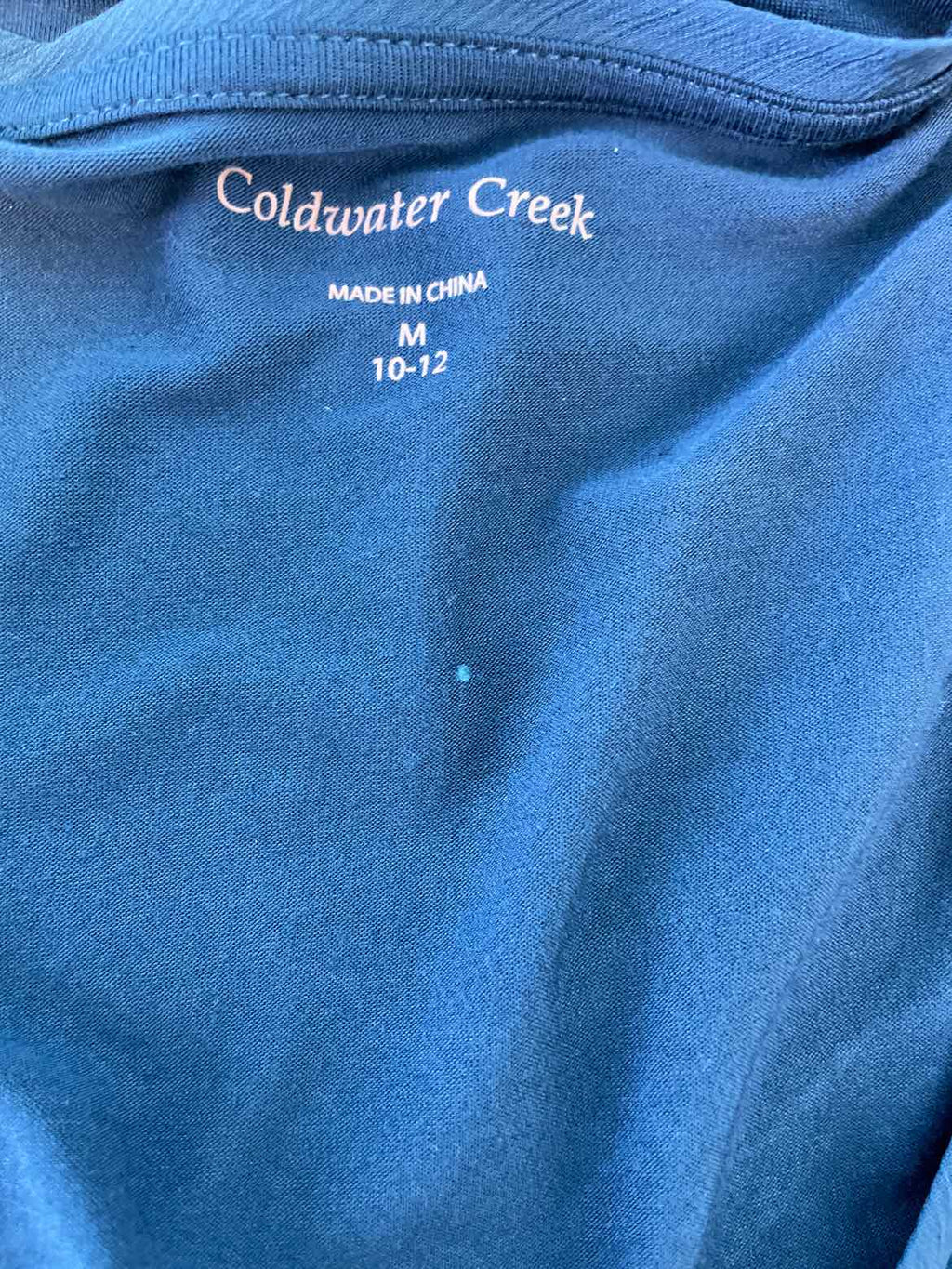 Coldwater Creek Size M Dark BLue Blouse