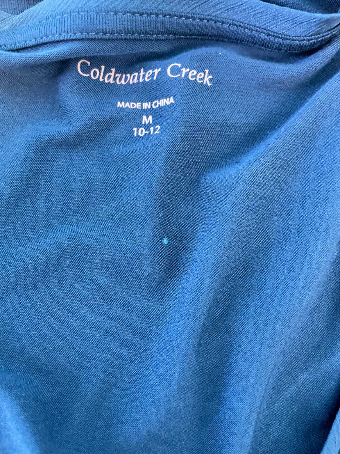 Coldwater Creek Size M Dark BLue Blouse